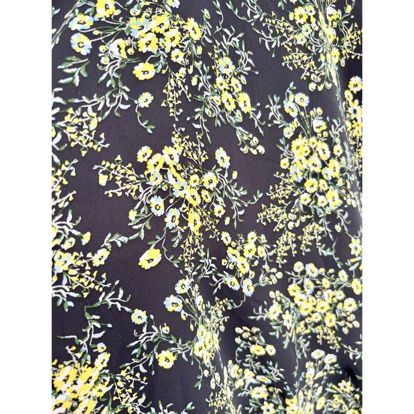 Lulus Romantic Floral Print Ruffled Backless Skater Dress Black Women's Small - Picture 5 of 8